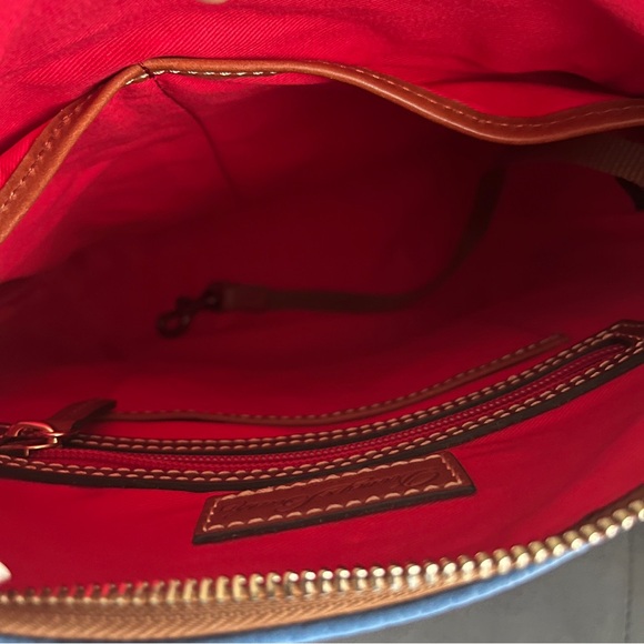 DOONEY & BOURKE PEBBLE GRAIN LEATHER AZURE BLUE CROSSBODY BAG - Picture 7 of 8